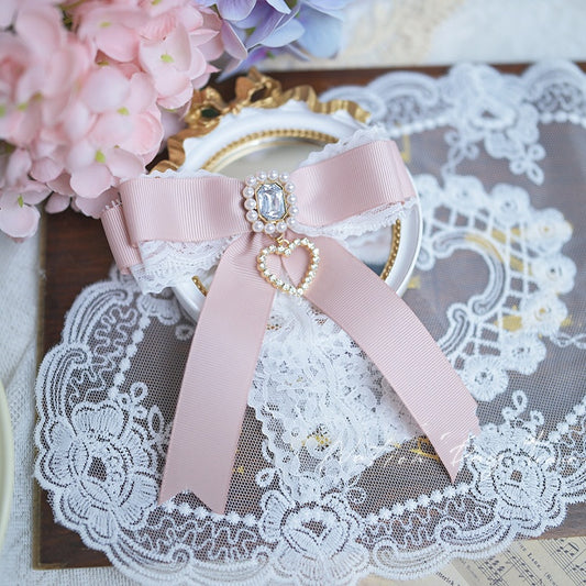 チャームダスティピンクビーズスクエアラインストーンハートジライケイボウブローチ