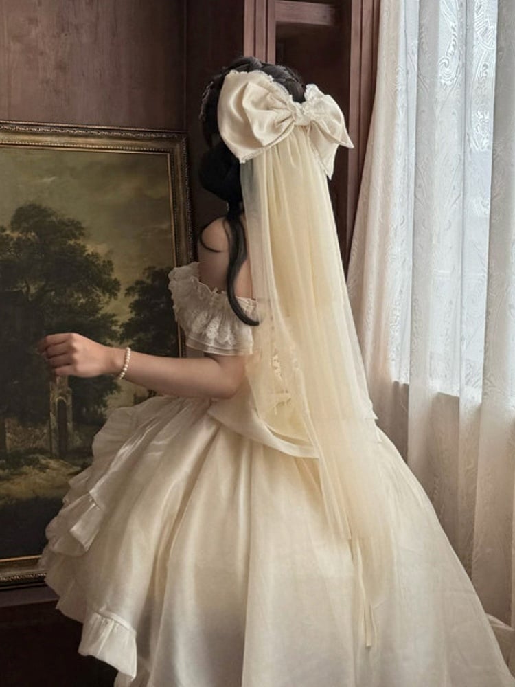 Lolita Veil 6 – Head Color with Bow Hime Large Options