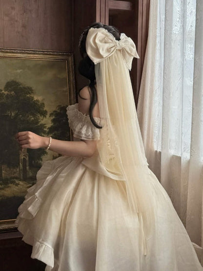 Lolita Veil 6 – Head Color with Bow Hime Large Options