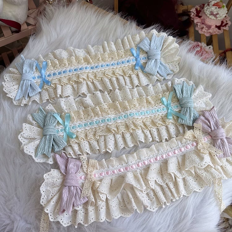 Bowknot Lace Sweet Blue/Green/Purple Lolita Hairband