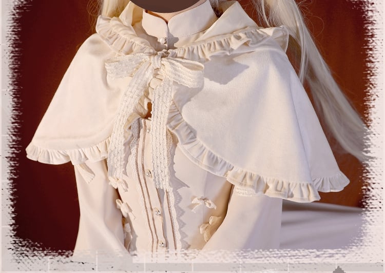 Yosuga no Sora Kasugano Sora Langarmkleid und Umhang mit Hasenohren, Cosplay-Kostüm im Lolita-Stil