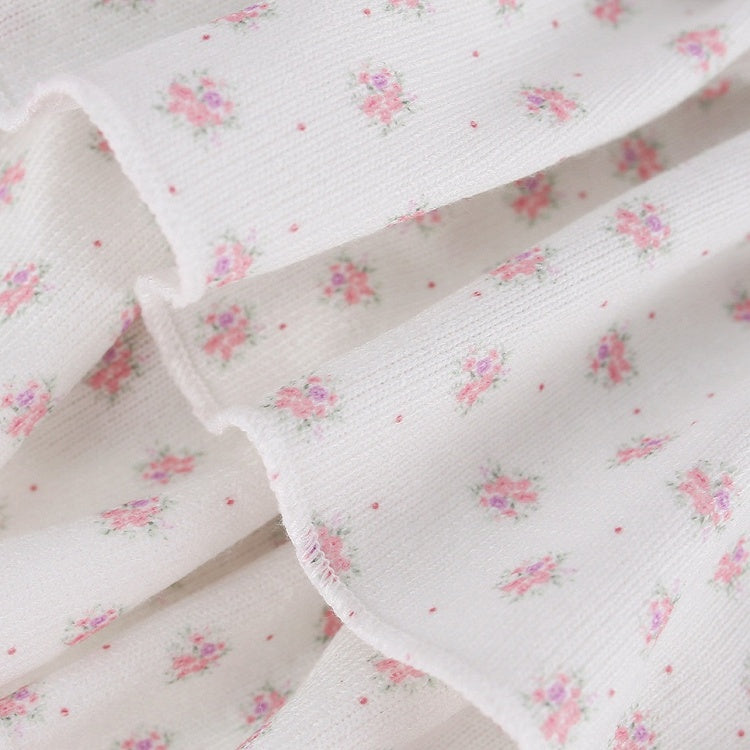 Tiered Skirt White Floral Built In Shorts Sweet - serendipity