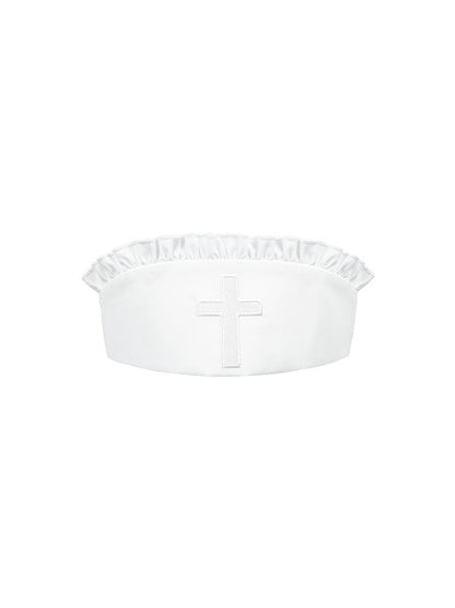Cross Hat White Embroidery Nurse