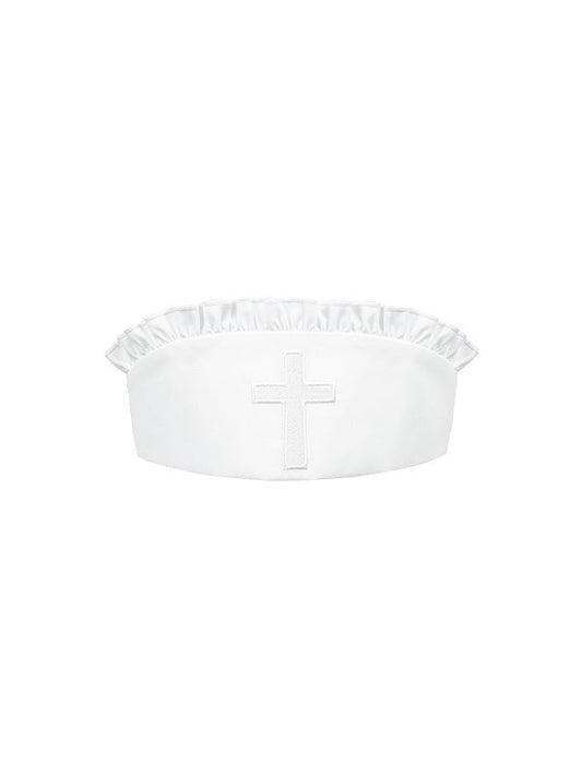 Cross Hat White Embroidery Nurse