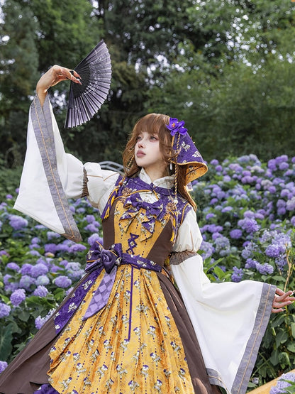 White Ouji Lolita Bell-Sleeve Blouse - Neoludwig