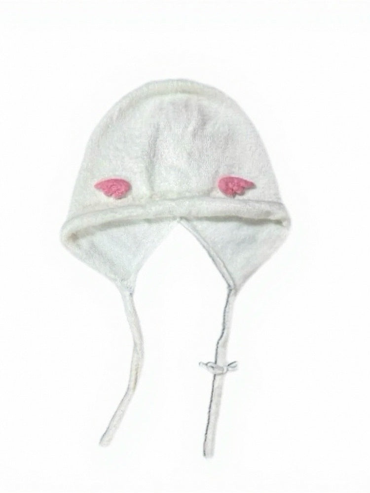 Knit Hat with Wing Decoration in Two Colors - IVONA boutique