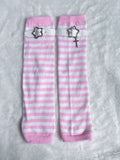 Striped Fingerless Gloves with Metal Buckle - Post-2000 Gift Shop