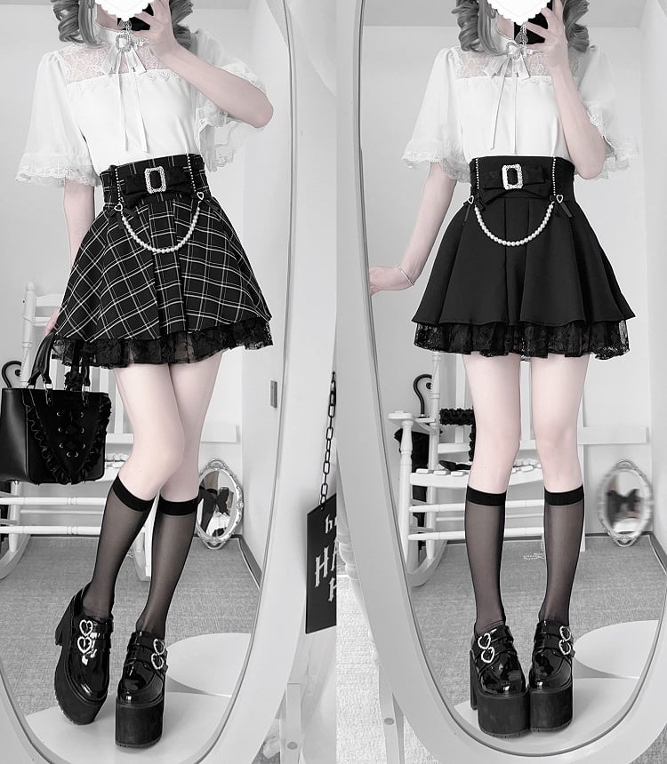 Style Jirai Pure Neckline Sleeve Top: Sleeves Kei Cape Elegance Illusion with Short White