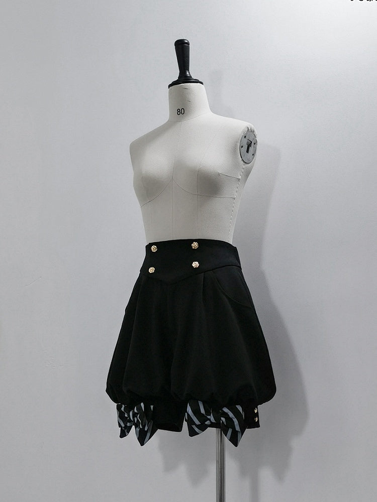 Ouji Lolita Belt Shorts Black Prince Corset Style Waist