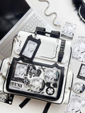 Kitty Backpack with Ita Charm Design PU Ear Card Holder Cute White