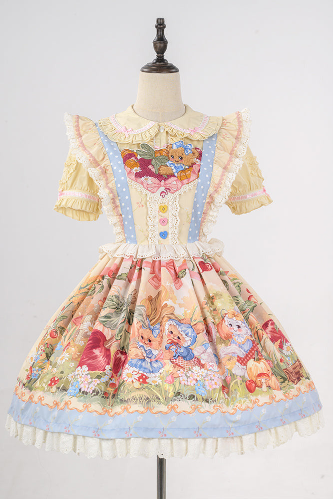 Schürze + Reservierungen Strapsdruckkleid Layered Carrot