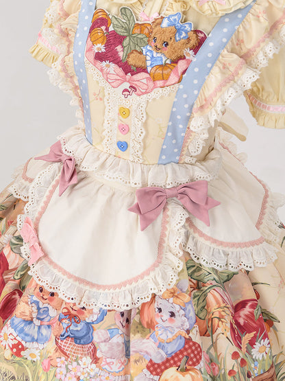 Schürze + Reservierungen Strapsdruckkleid Layered Carrot