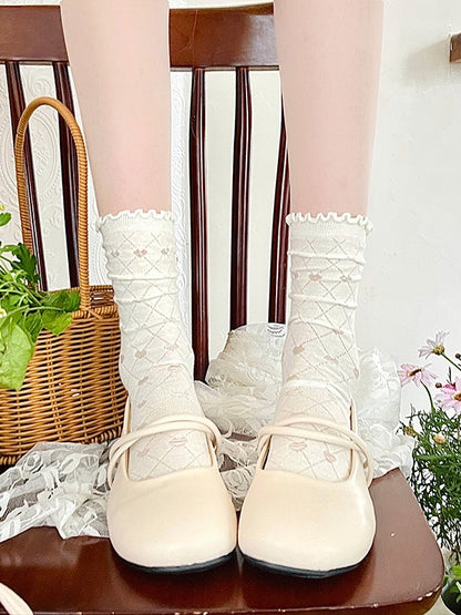 JK Available 5 Ruffled White Socks Patterns