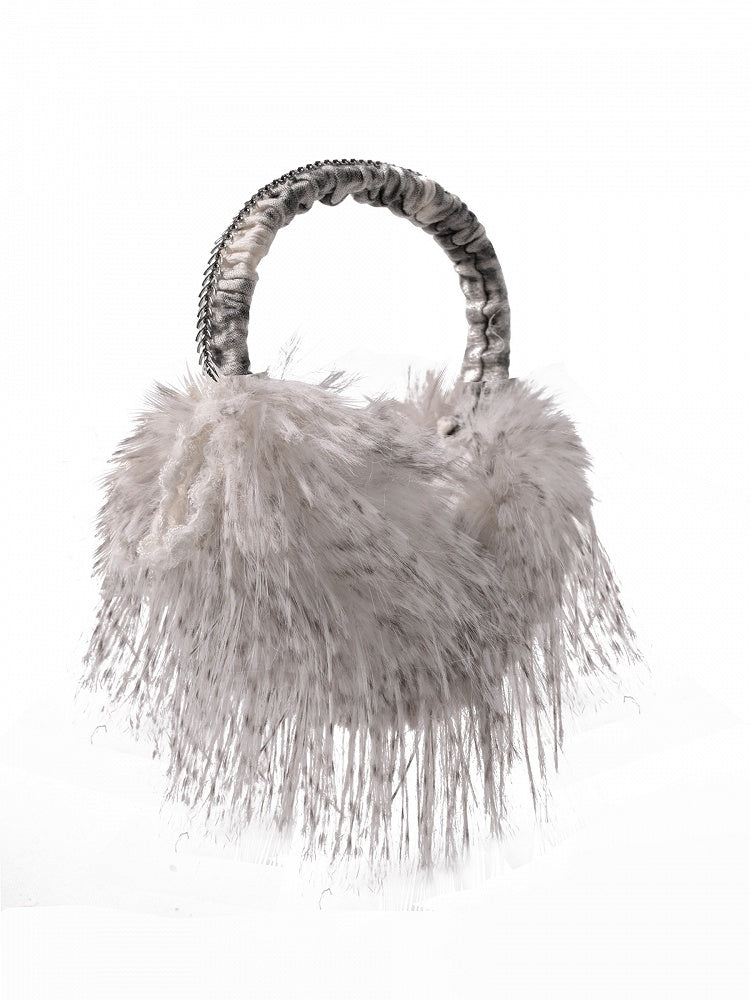 Coffee Gothic Fishbone Shaggy Earmuffs