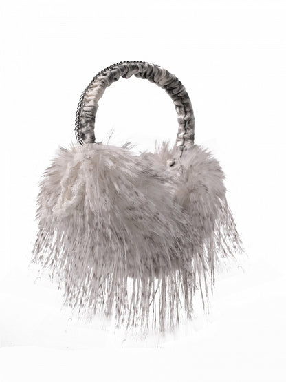 Coffee Gothic Fishbone Shaggy Earmuffs