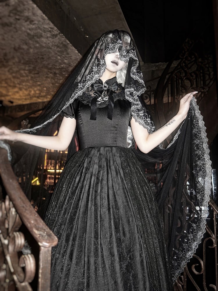 Prince Noir Gothic Lolita Long Dress with 3-Piece Mix & Match Design - DevilInspired Exclusive Collection