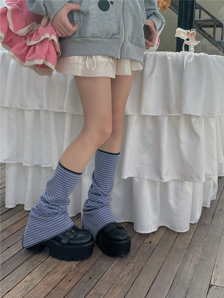 6 Split Options Leg Warmers Color Pattern Striped