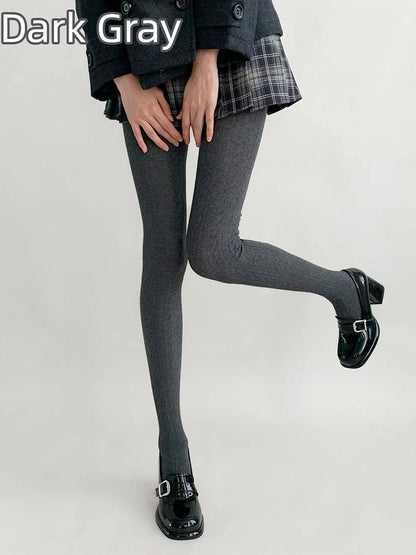 Colors） Ribbed Tights Opaque （4 Knit