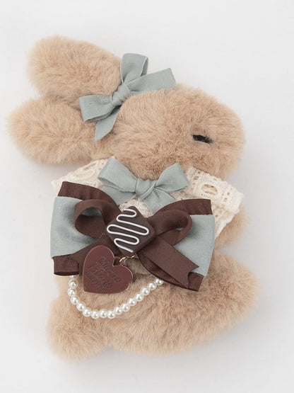 Brown Plush Bunny Sweet Hairclip/Brooch Lolita