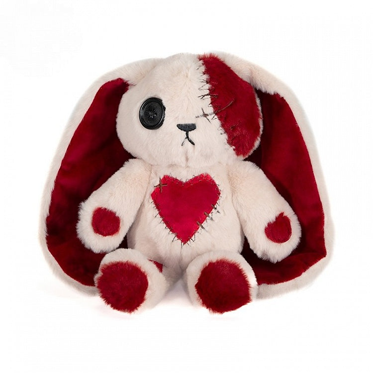 Canvas One-Eyed A with Plush Kawaii Bag White Bunny Guro Red