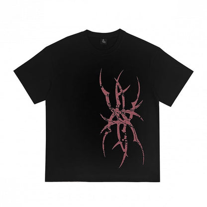 Washed Ghostly Hand T-Shirt with Regular/Fade Black Print