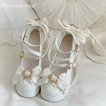 Lolita Patent Leather Unique Heel Pumps with Bow – Sweet Original Design