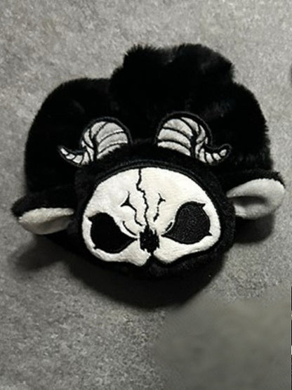 White and Scrunchie Black Reaper Grim Gothic
