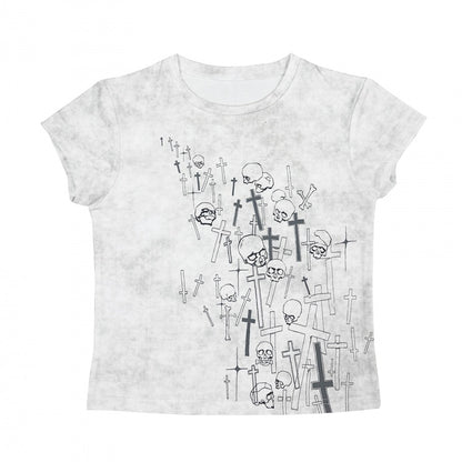 ブラックホワイトスケルトンとクロストップ