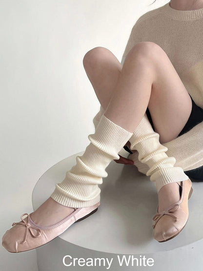 Leg Ribbed Ballet Warmers with Style 9 Ruffles Colors Layered Knit