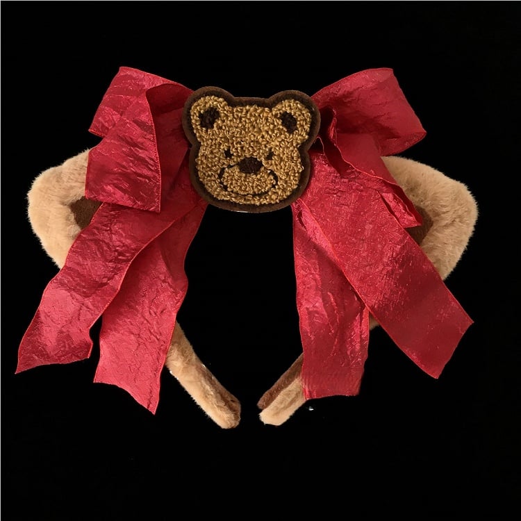 Ear with Decorated Bear KC Bow