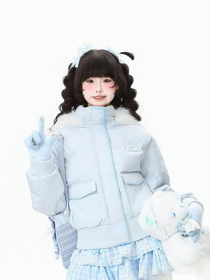 Blouson Closure Kawaii with Dual Jacket Daily Blue/Pink