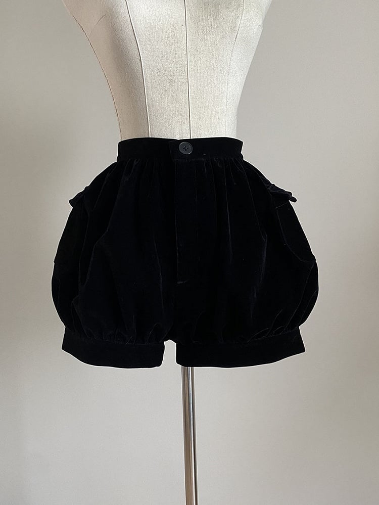 Velvet Bloomers Black