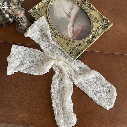 /Lace Ankle Trim Tights/Floral Socks Fishnet Pattern Lace Stockings White Hollow-out Underknee Trims Stockings/Lace