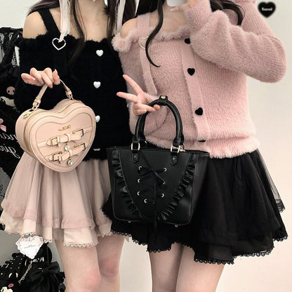 ジライケイ ブルー オフショルダー ネックライン ランドマインスタイル セーター