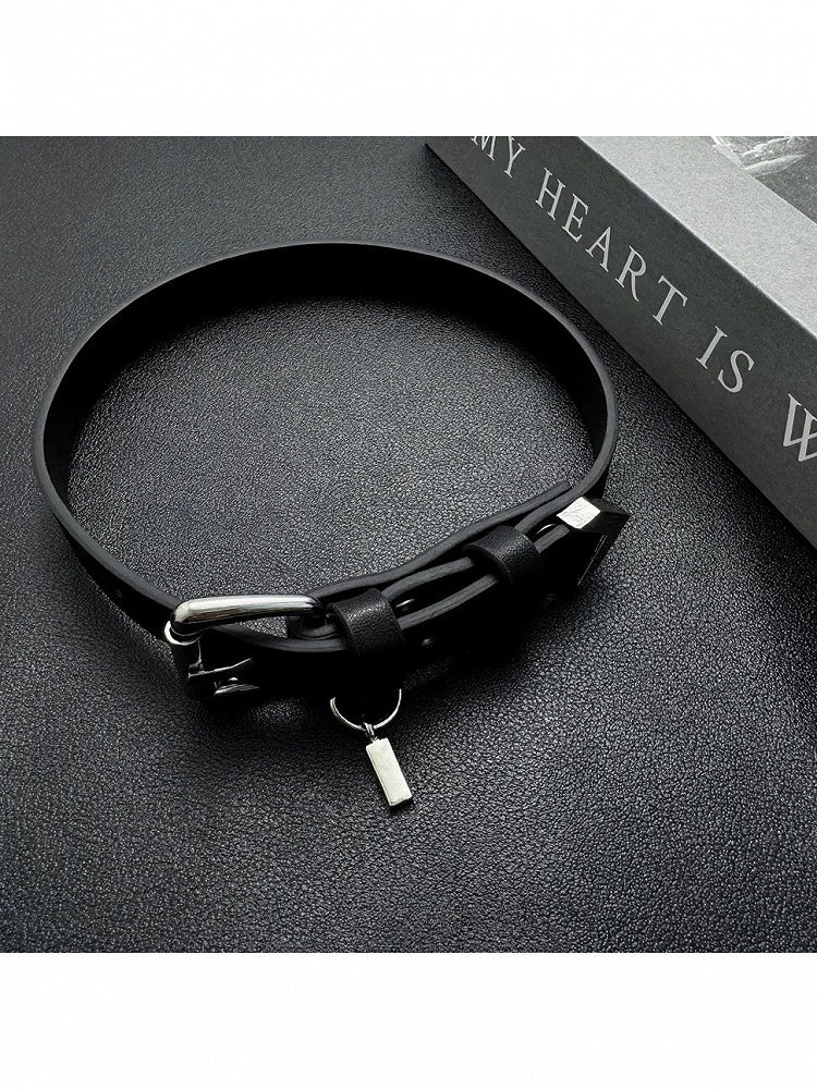 Square Pendant Metal Buckle Choker - YSHXS