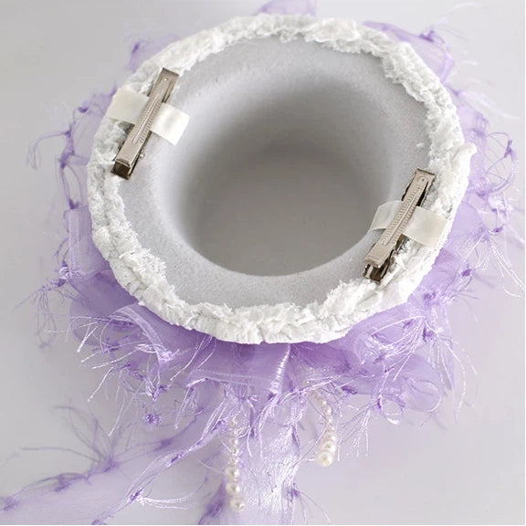 Lolita Tulle Mini Hat Light Purple