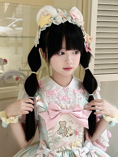 Bowknot and Star Plush Bear Ears Hairband