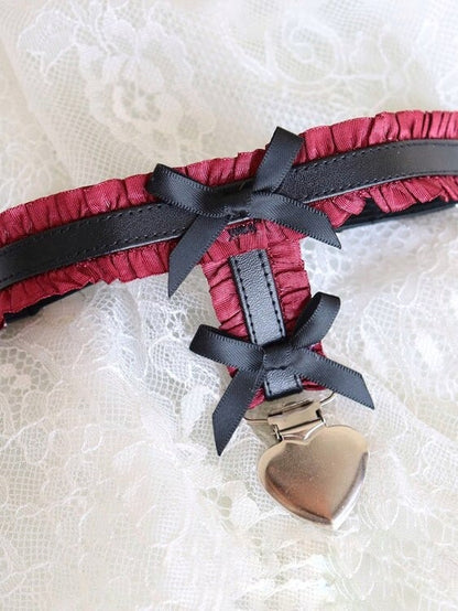 Thigh Ruffle 2 Garter - Colors Heart Lock