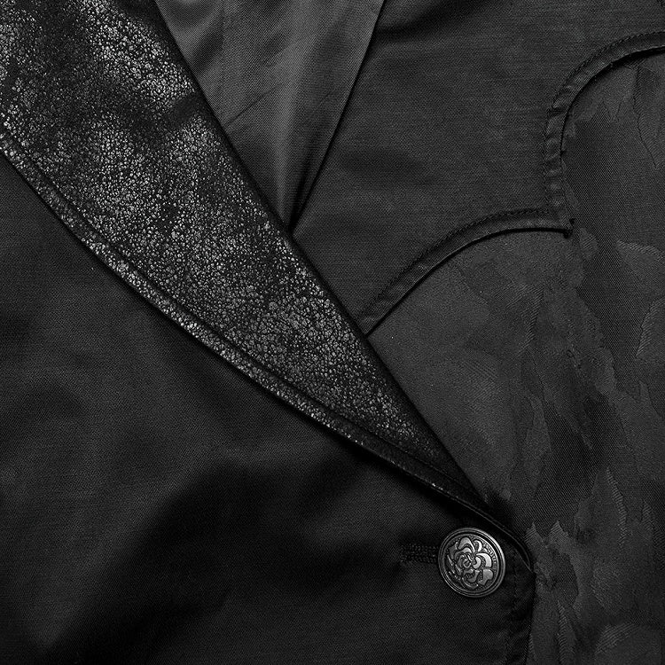 Black Men's Dark Goth Asymmetric Night Vest