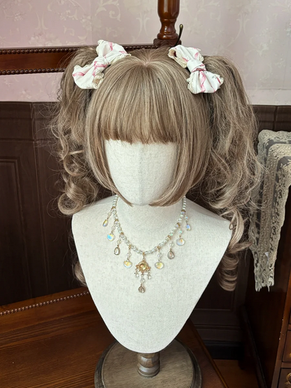 Hairclip Beige Bowknot