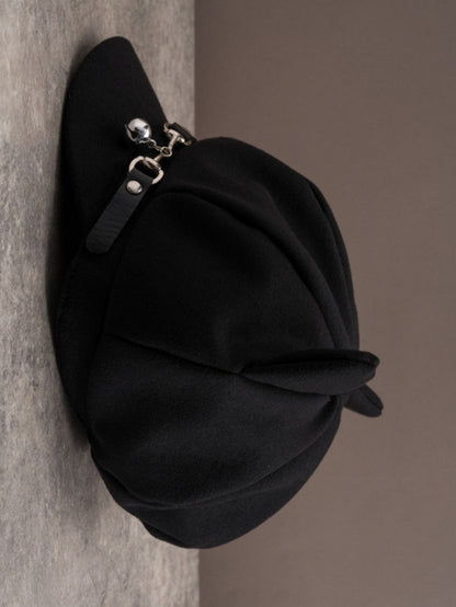 Hat Cat Buckle Ear Black Design Gothic Bell Charm Beret