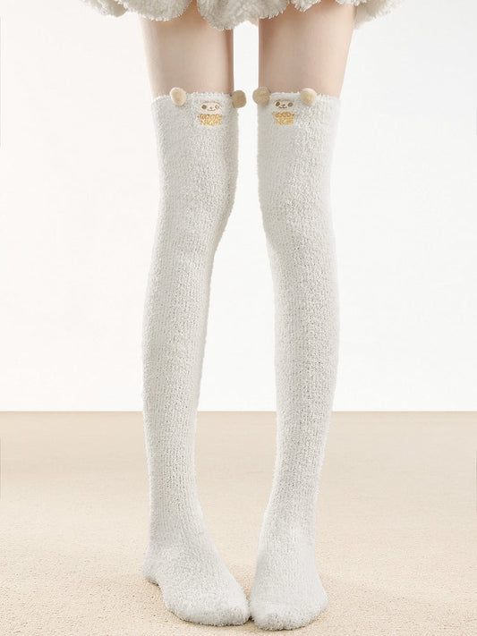 Over-the-Knee White 69cm Stockings