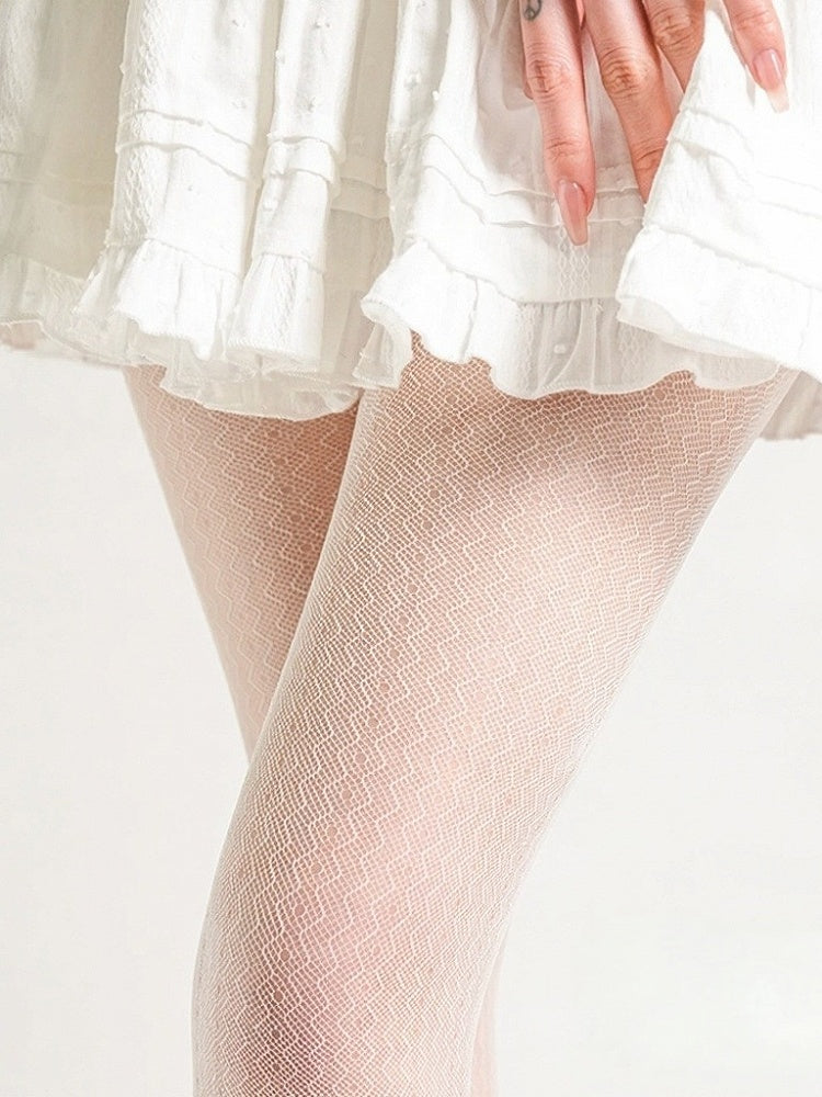 Wave Pattern Opaque Tights, 4 Colors - ModaSwings