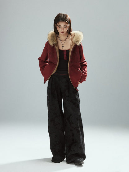 Scoop Top - Cami Red Slim-fitting Black Neckline