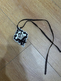 Lolita Badge White Black Embroidered Sushi
