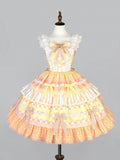 Cake Accents Lolita Kleid mit Schleife, Orange