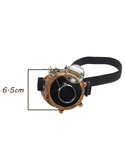 Vintage Steampunk Adjustable With Goggles Strap Bronze Black Retro