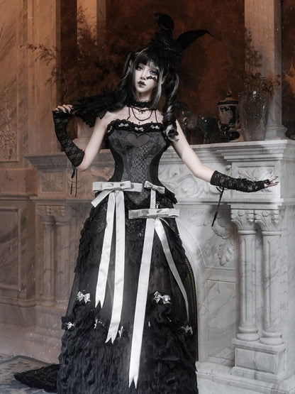 Gray Accessory Detachable Bows
