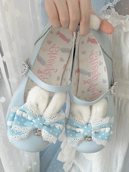 at Jane Sweet Shoes Top Mary with Lolita Bow Blue