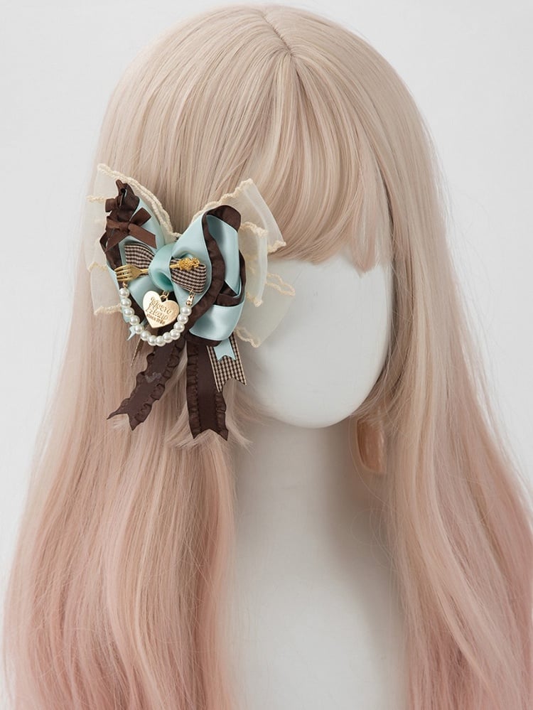 3 Bowknot Style Mint Options Sweet Tea Chocolate Party Lolita Green Hairclip